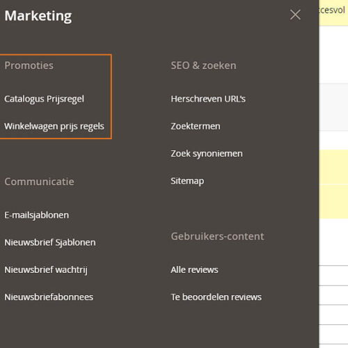 Magento 2 prijsregels